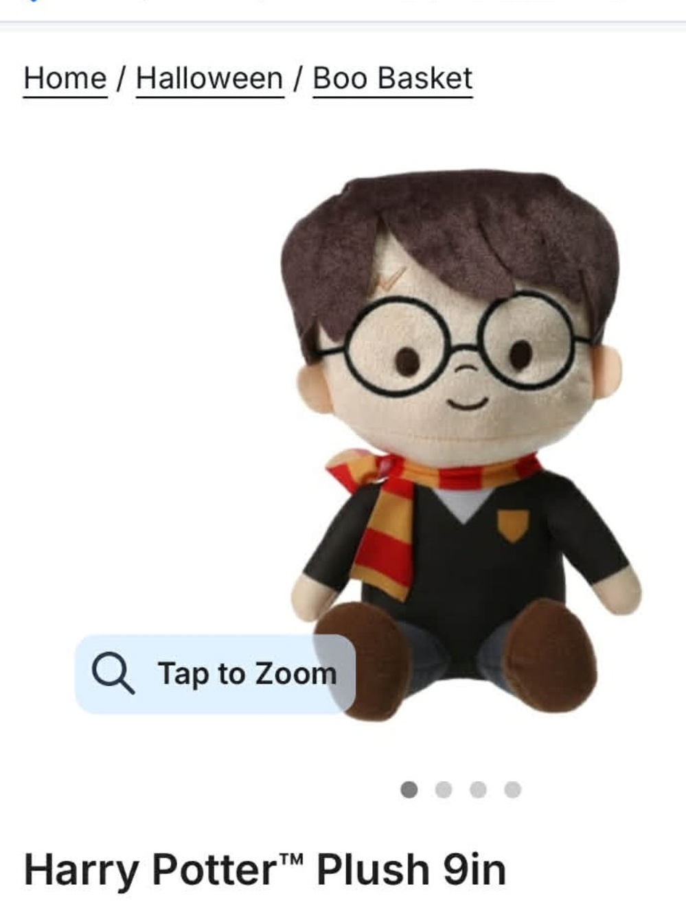 Harry Potter™ Plush Toy - Black Outfit with Red & Yellow Scarf
